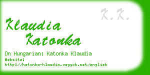 klaudia katonka business card